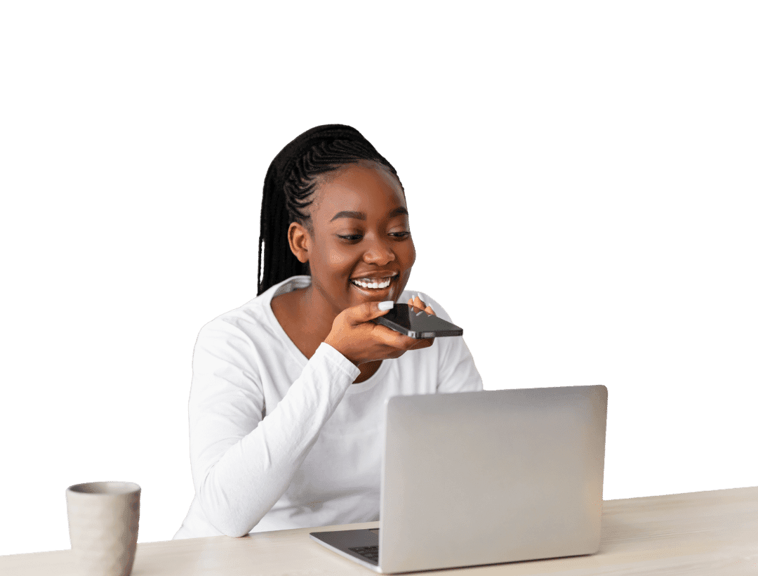 Adjointe virtuelle professionnelle à son poste de travail